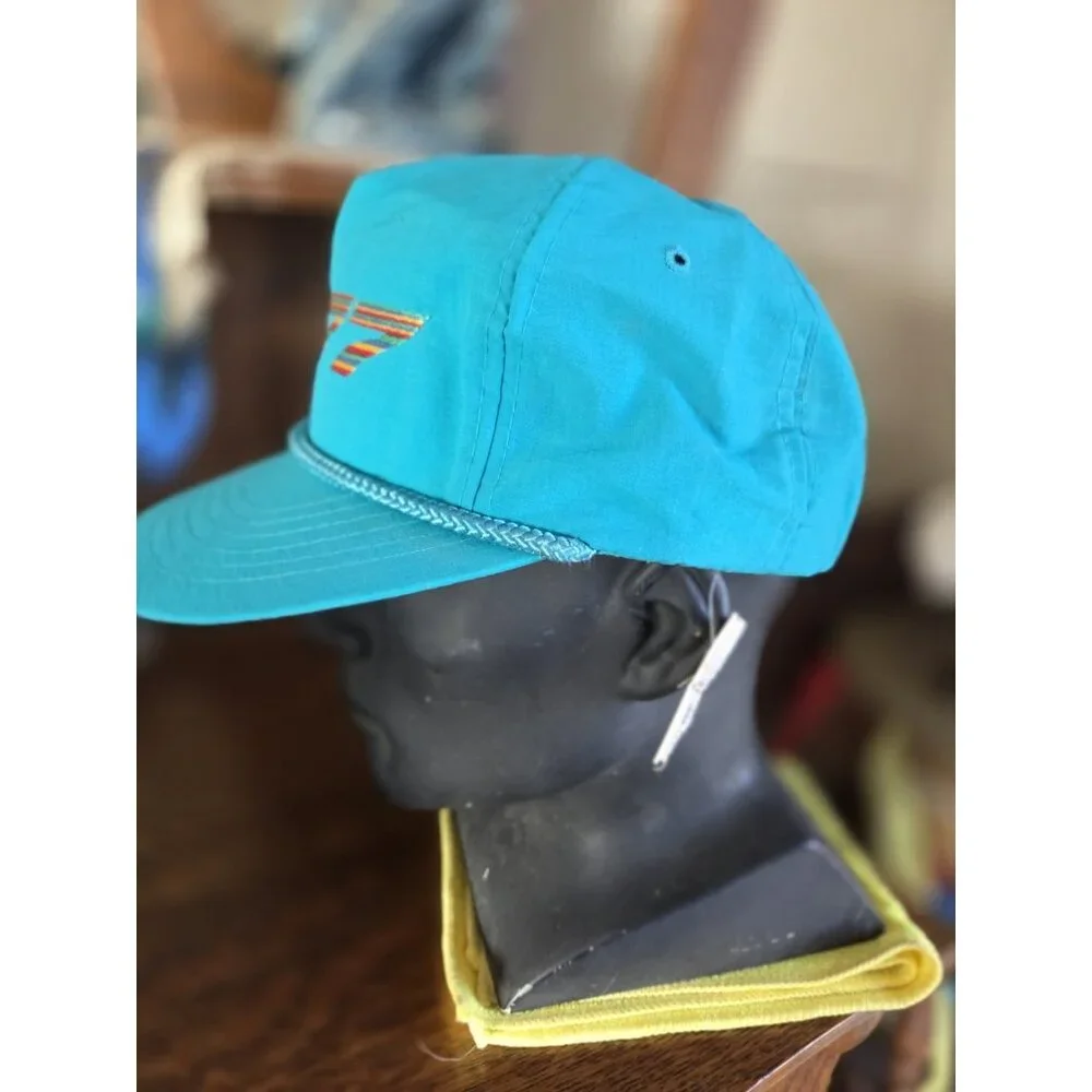 NWT Vintage Boeing 777 Hat Teal Embroidered‎ Adjustable Snapback